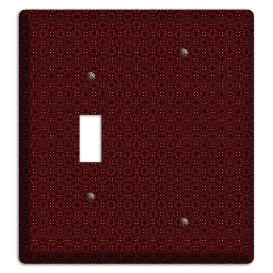 Maroon Checkered Foulard Toggle / Blank Wallplate