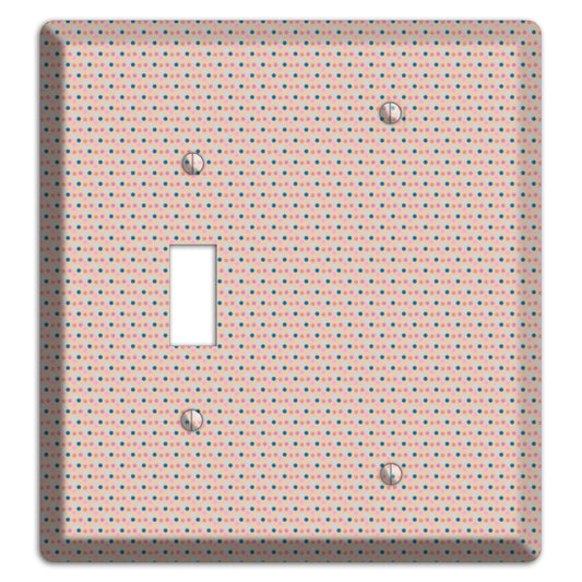 Multi Dusty Pink Tiny Dots Toggle / Blank Wallplate