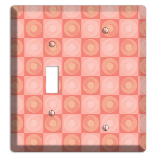 Pink Tiled Circles Toggle / Blank Wallplate