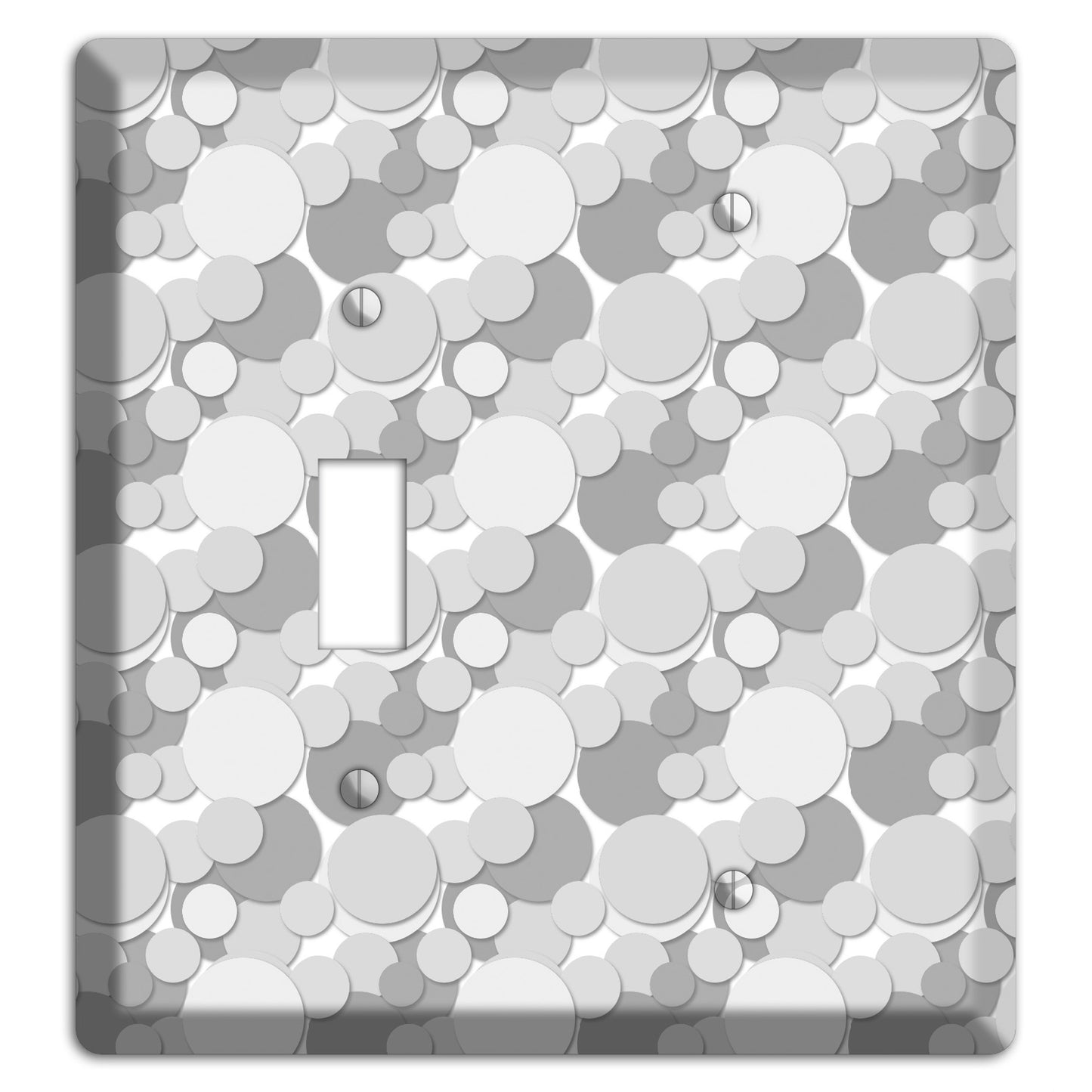 Multi Grey Bubble Dots Toggle / Blank Wallplate