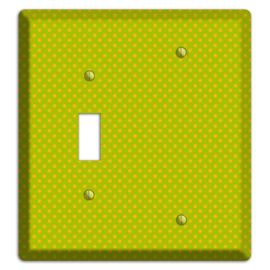 Multi Lime Tiny Polka Dots Toggle / Blank Wallplate