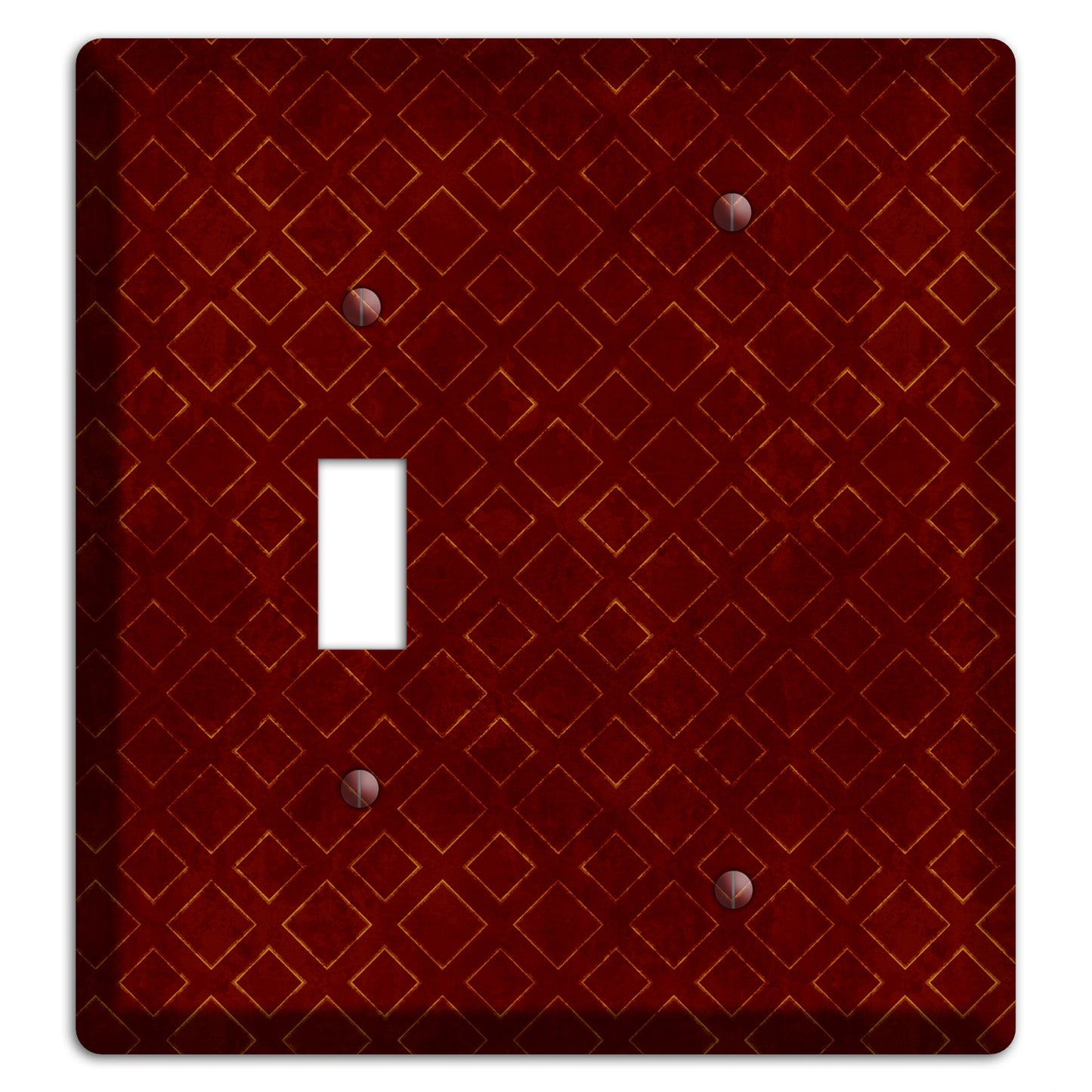 Maroon Diamonds Toggle / Blank Wallplate