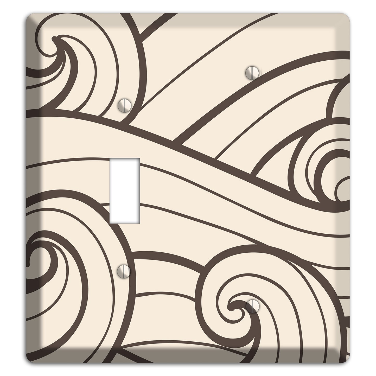 Abstract Curl Beige Toggle / Blank Wallplate