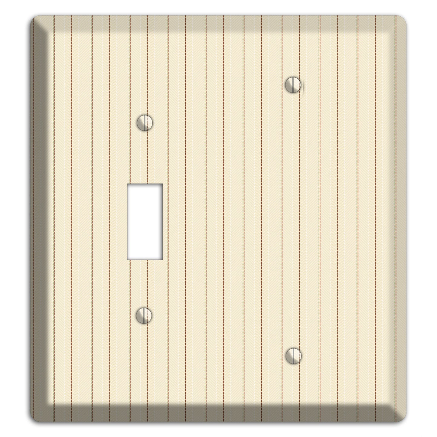 Off White Pinstripe Toggle / Blank Wallplate