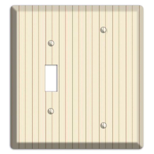 Off White Pinstripe Toggle / Blank Wallplate