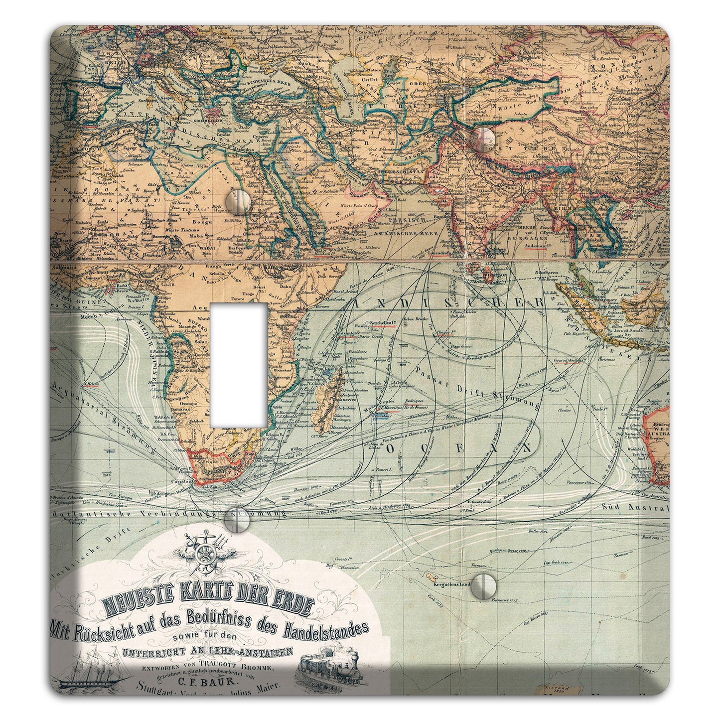 Map of Africa Toggle / Blank Wallplate