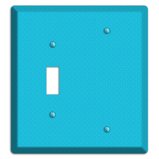 Turquoise Checkered Quatrefoil Toggle / Blank Wallplate