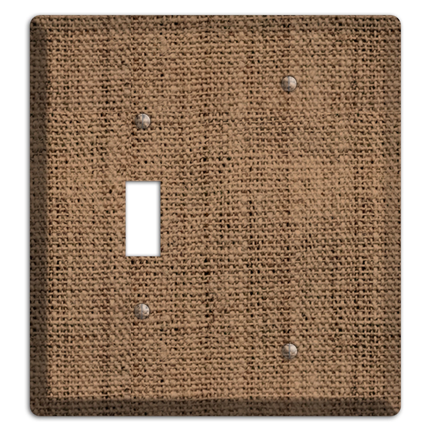 Beaver Burlap Toggle / Blank Wallplate