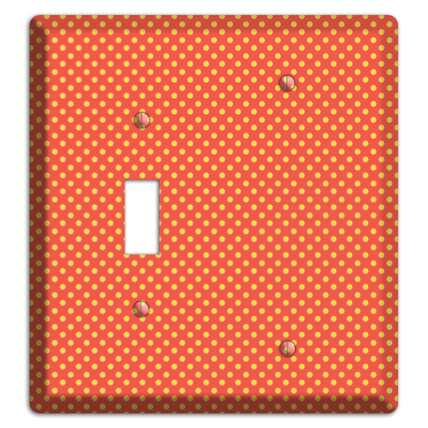 Orange Multi Tiny Polka Dots Toggle / Blank Wallplate