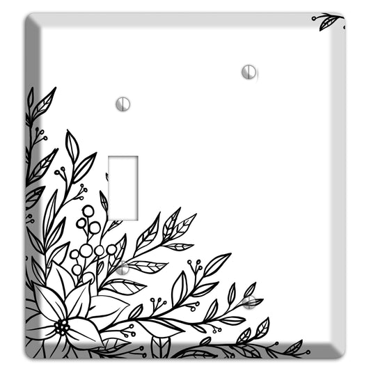 Hand-Drawn Floral 7 Toggle / Blank Wallplate