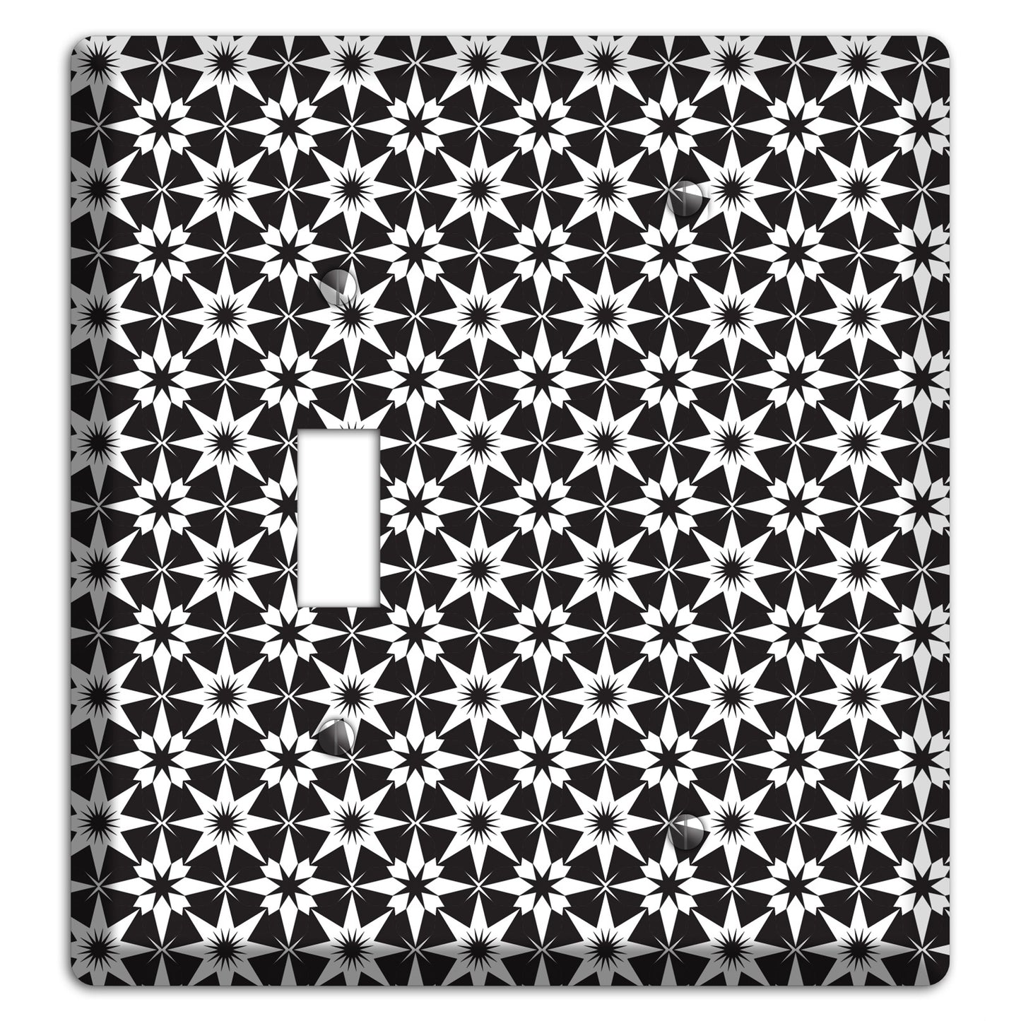 Black with White Foulard Toggle / Blank Wallplate