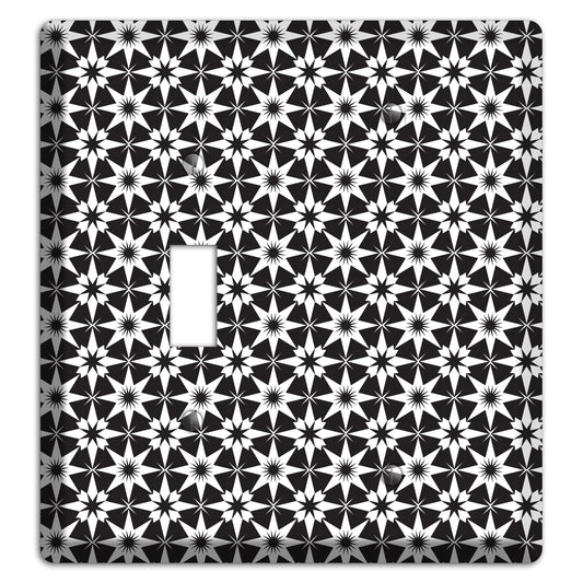 Black with White Foulard Toggle / Blank Wallplate