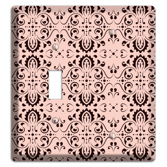 Coral Tapestry Cartouche Toggle / Blank Wallplate