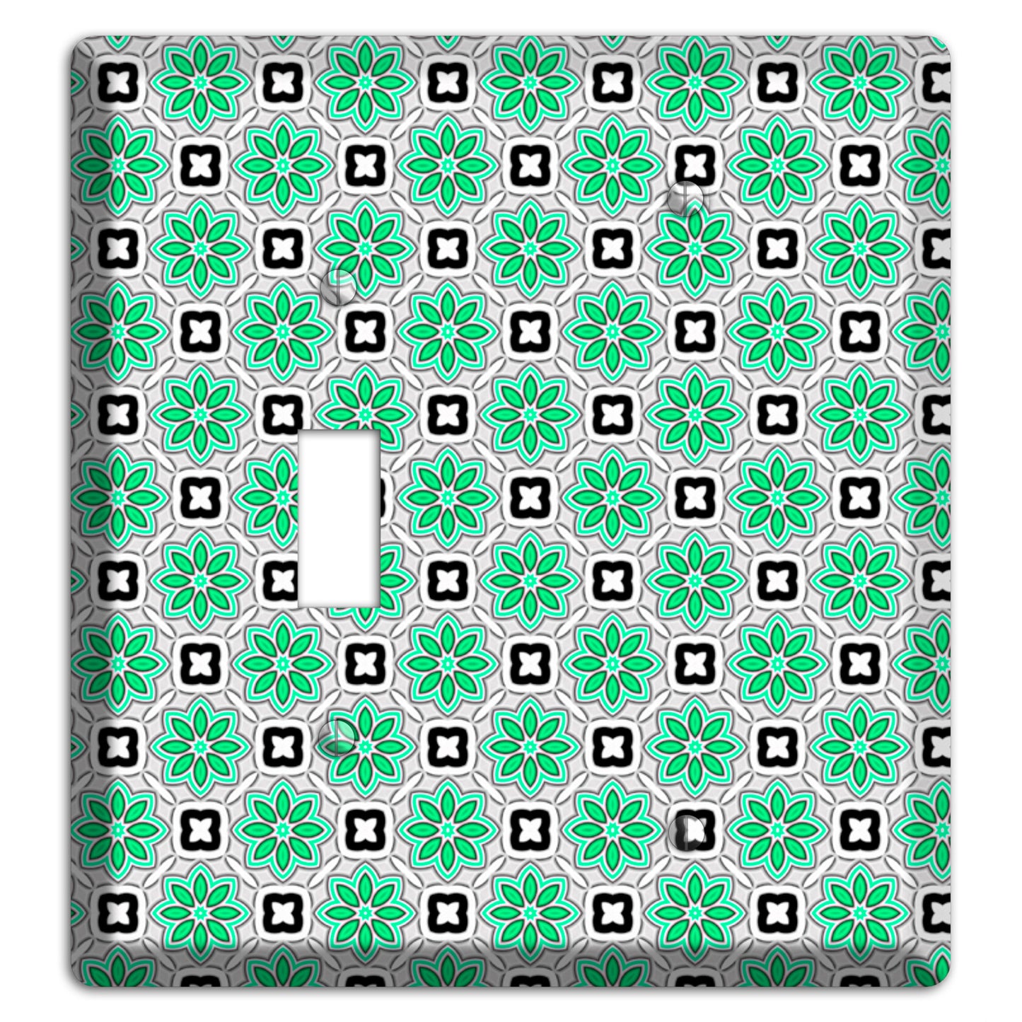 Green Foulard 6 Toggle / Blank Wallplate