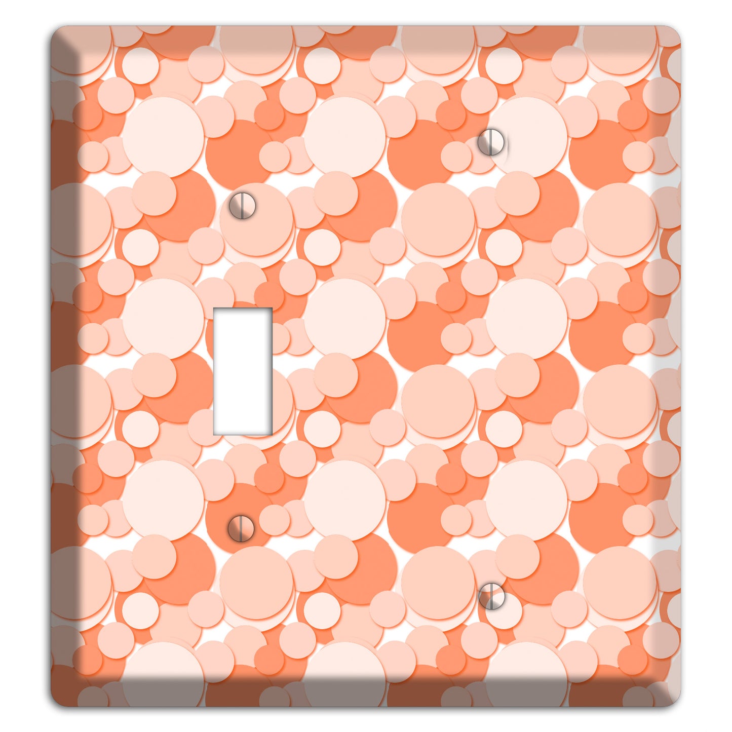 Multi Coral Bubble Dots Toggle / Blank Wallplate