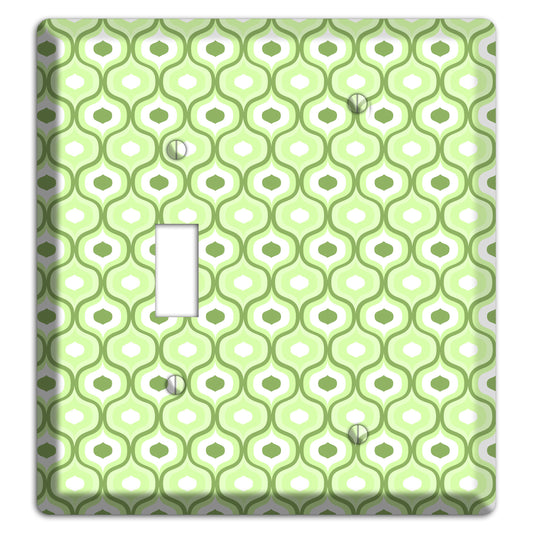 Multi Green Double Scallop 2 Toggle / Blank Wallplate