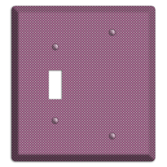 Multi Plum Tiled Tiny Foulard Toggle / Blank Wallplate