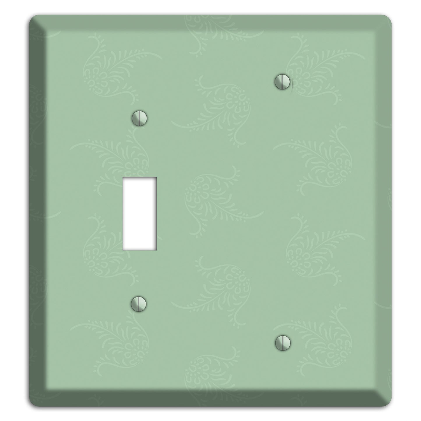 Sage Cartouche Toggle / Blank Wallplate