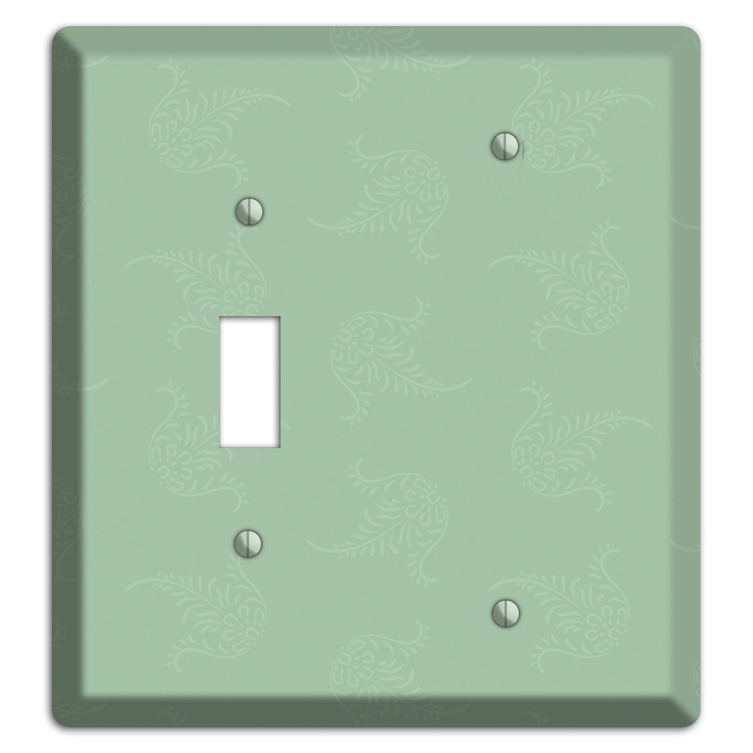 Sage Cartouche Toggle / Blank Wallplate