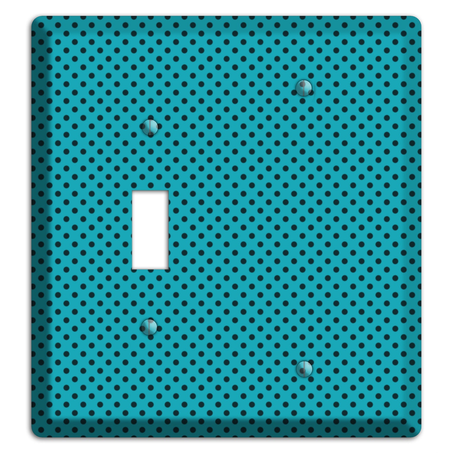 Turquoise with Polka Dots Toggle / Blank Wallplate