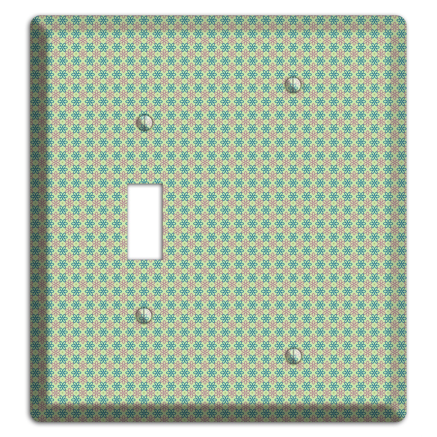 Multi Green Foulard Toggle / Blank Wallplate