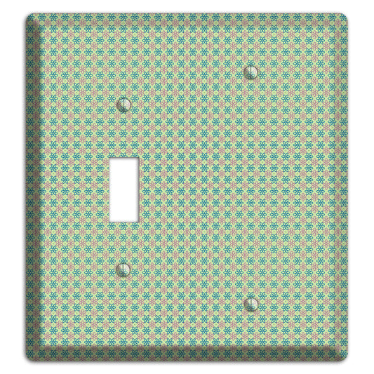 Multi Green Foulard Toggle / Blank Wallplate