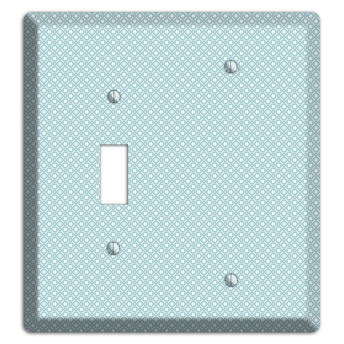 Light Blue Geometric Toggle / Blank Wallplate