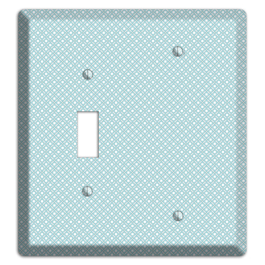 Light Blue Geometric Toggle / Blank Wallplate