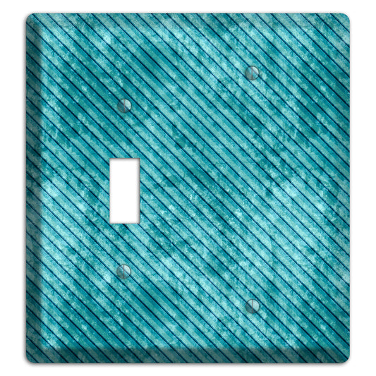 Turquoise Denim Toggle / Blank Wallplate