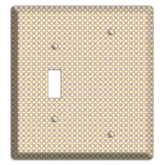 Multi Beige Tiled Arabesque Toggle / Blank Wallplate