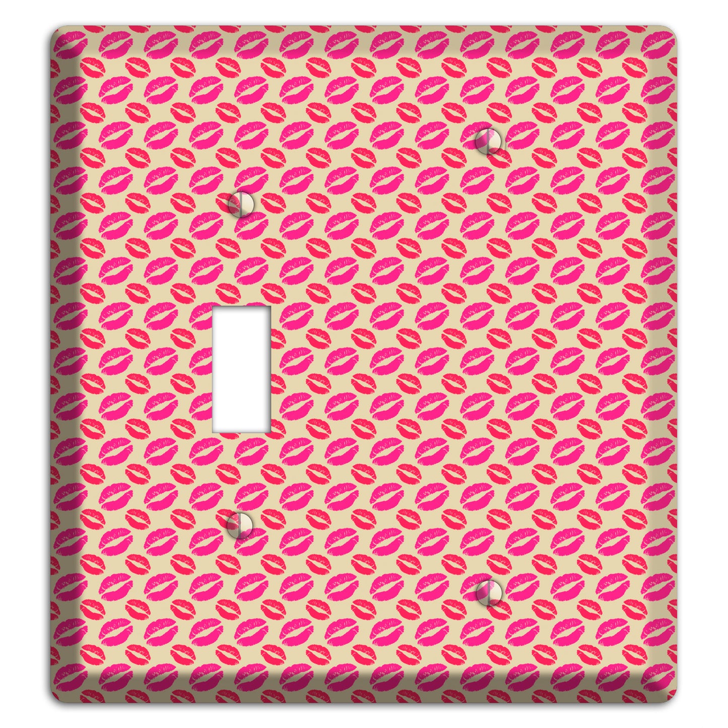 Pink and Red Kisses Toggle / Blank Wallplate