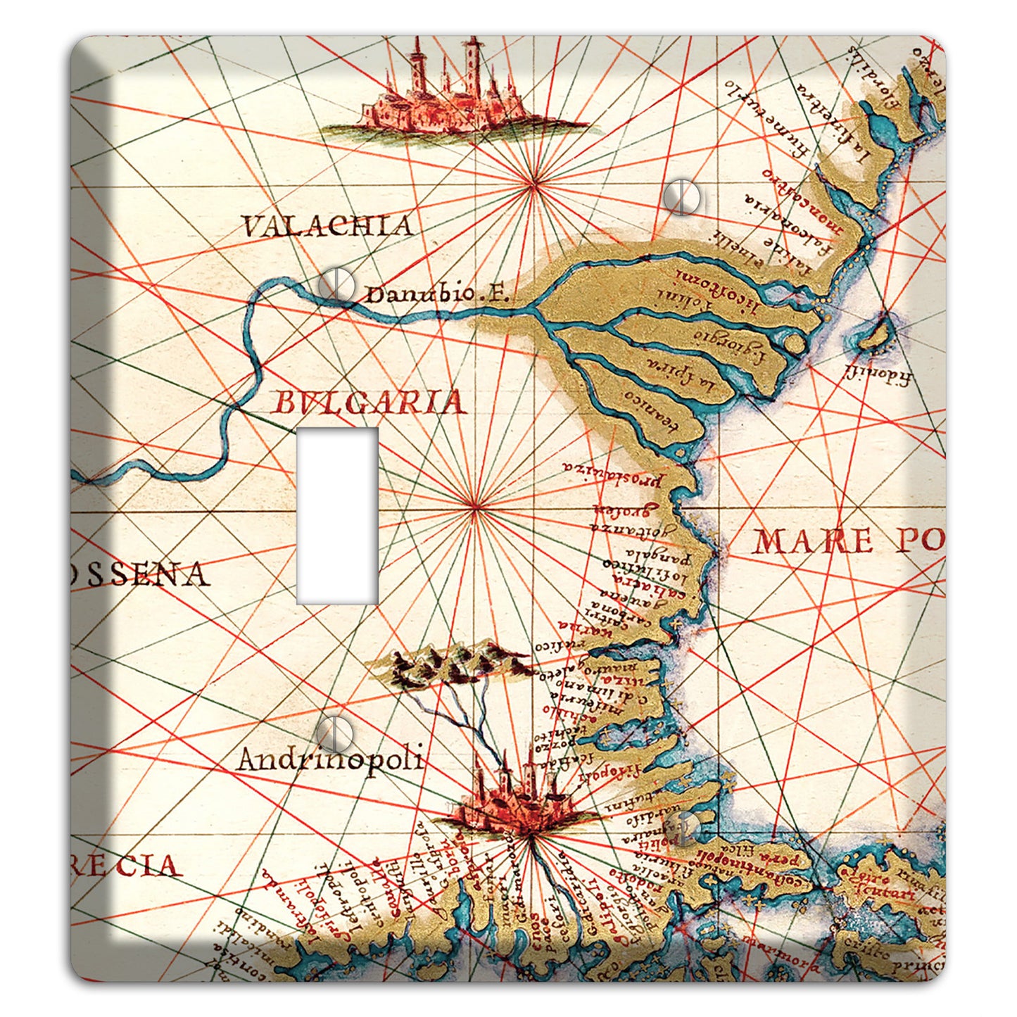 Map of Bulgaria Toggle / Blank Wallplate