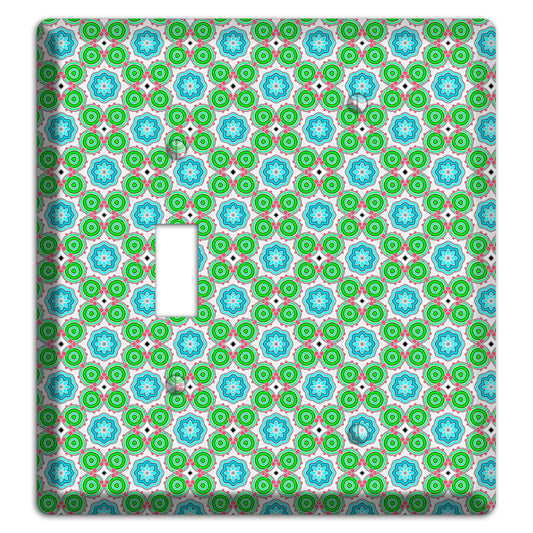 Green Foulard 5 Toggle / Blank Wallplate