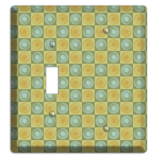 Green and Yellow Squares Toggle / Blank Wallplate