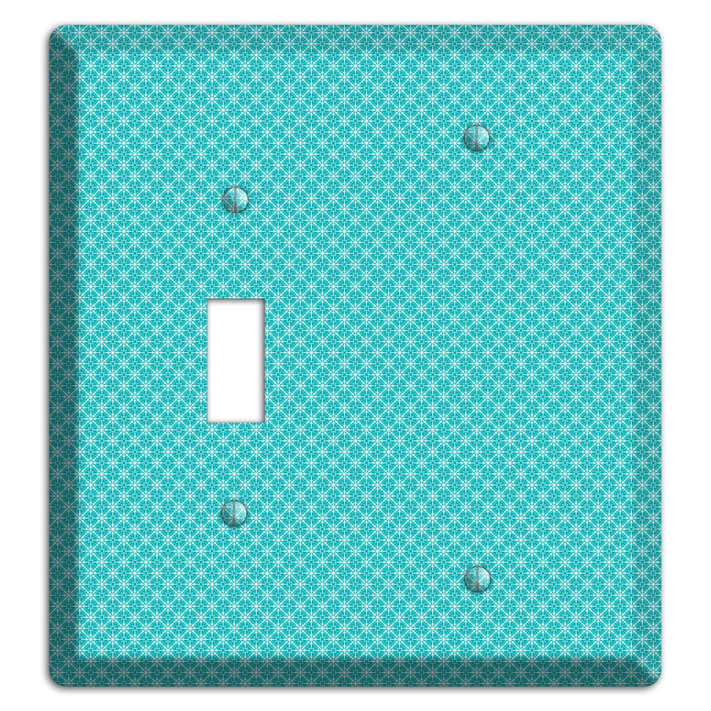 Turquoise Tiny Arabesque Toggle / Blank Wallplate