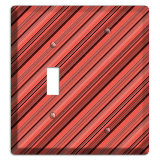 Red Stripes 2 Toggle / Blank Wallplate