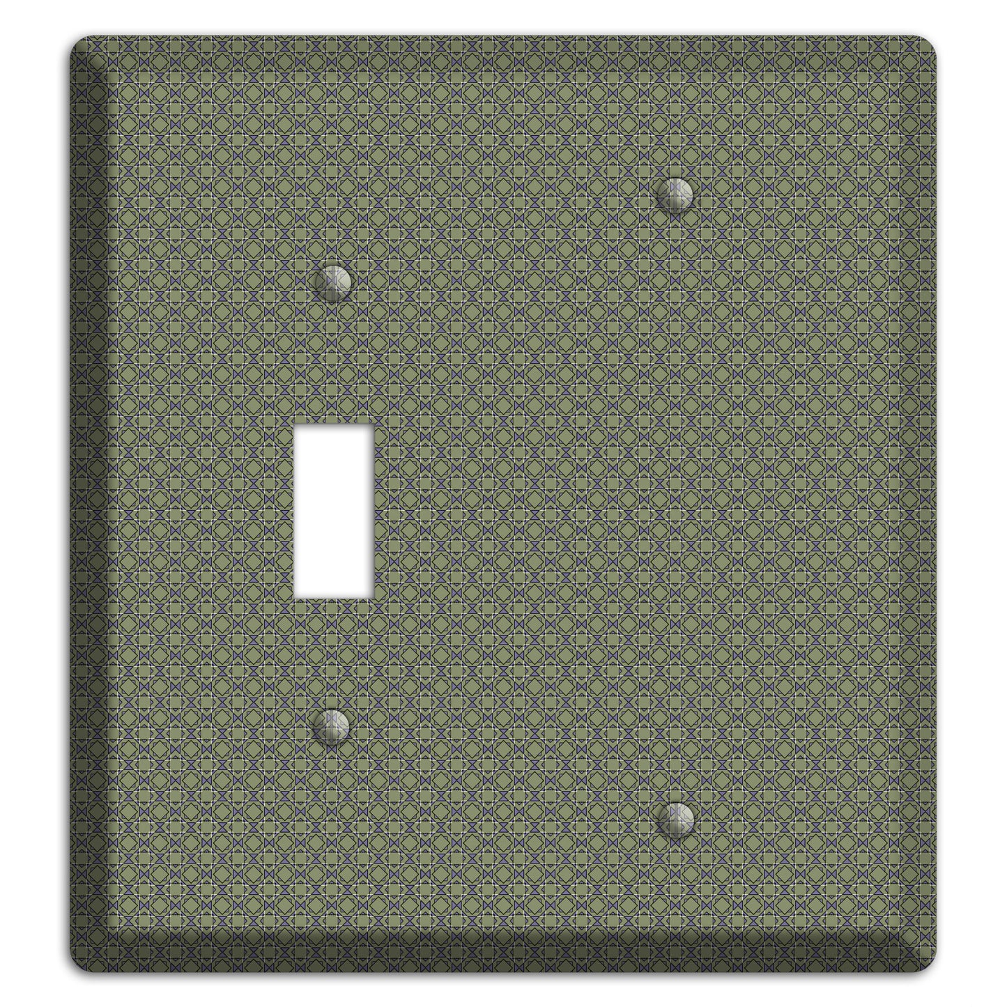 Multi Olive Foulard Toggle / Blank Wallplate