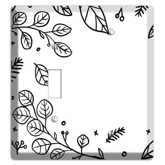 Hand-Drawn Floral 26 Toggle / Blank Wallplate