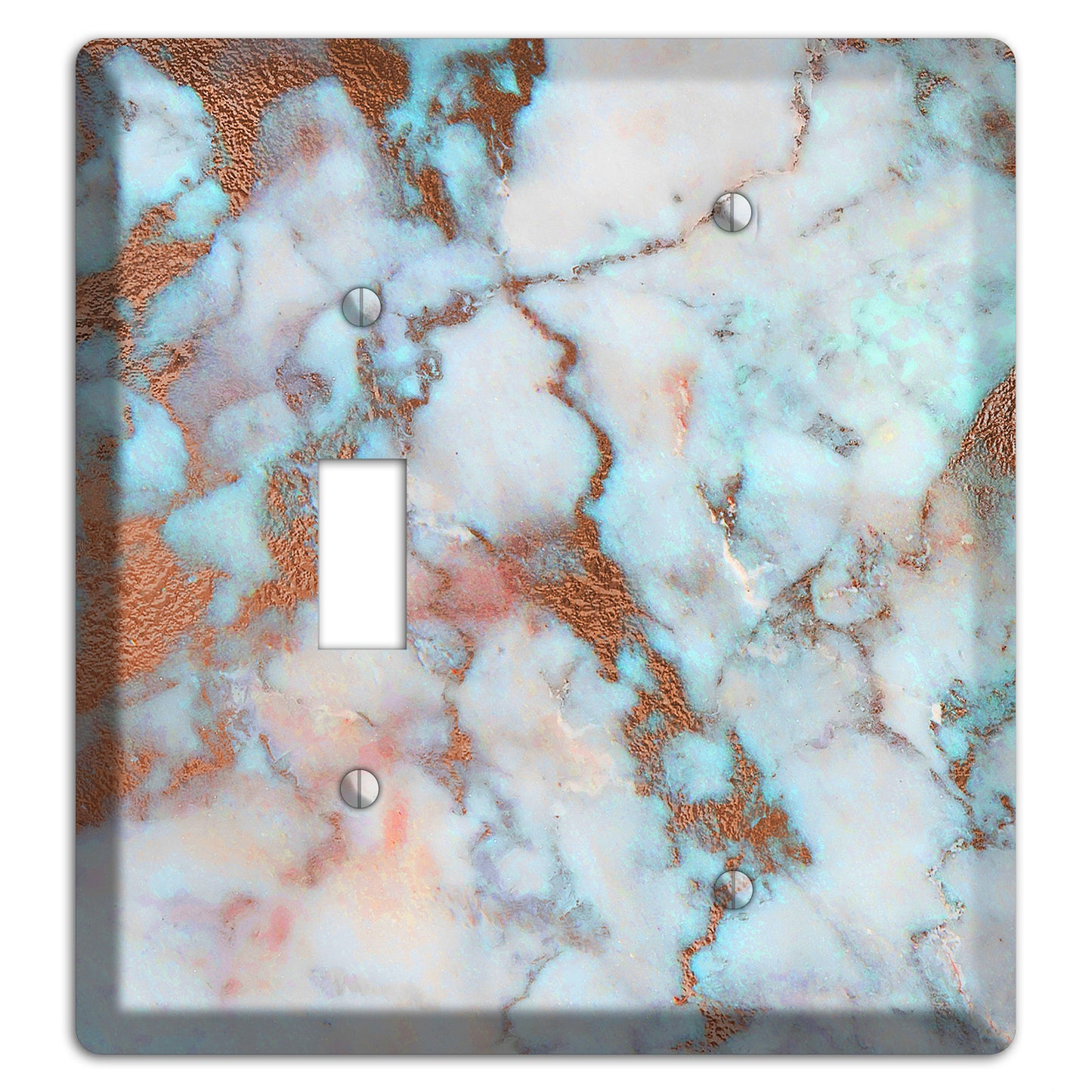 Regent St Blue Marble Toggle / Blank Wallplate