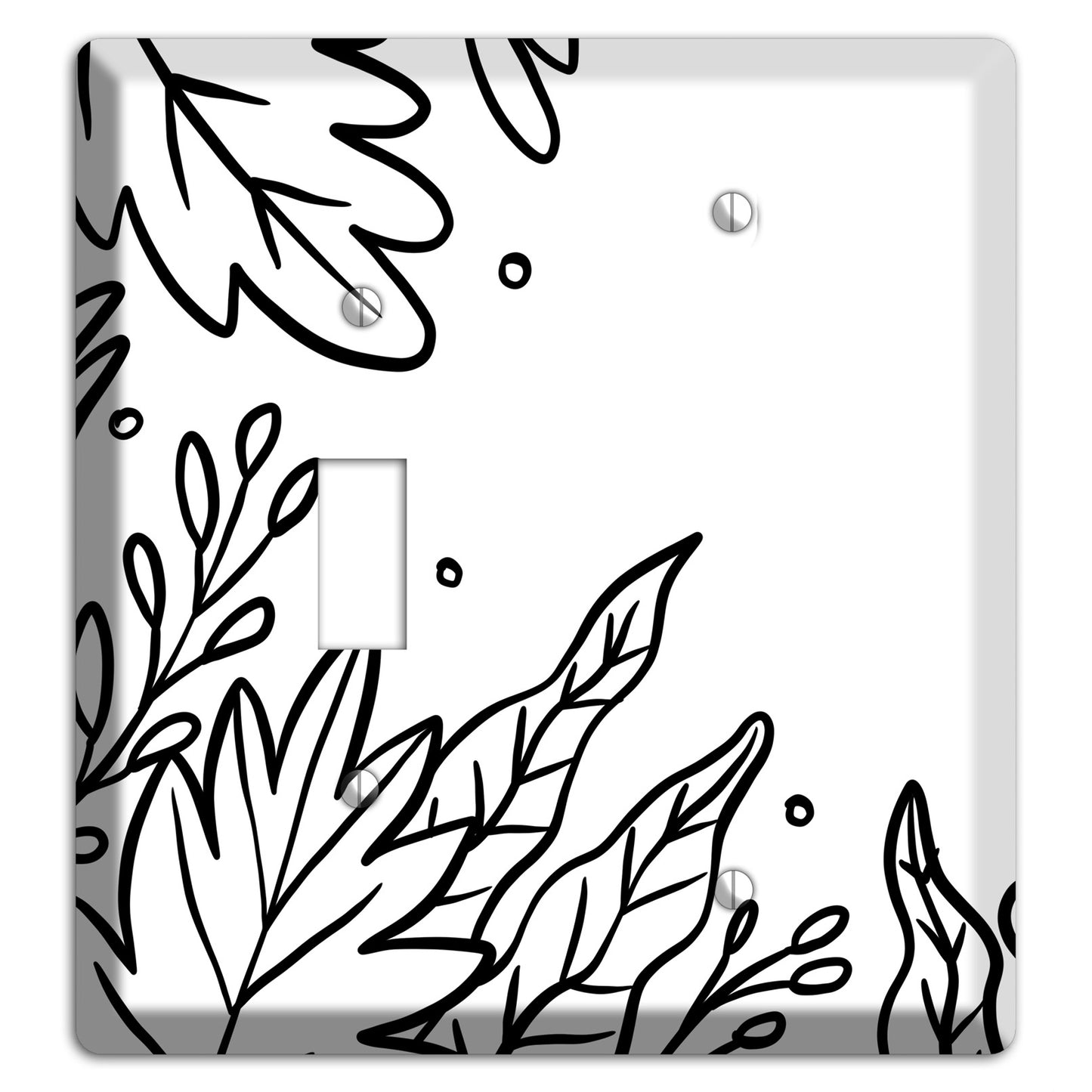 Hand-Drawn Floral 12 Toggle / Blank Wallplate