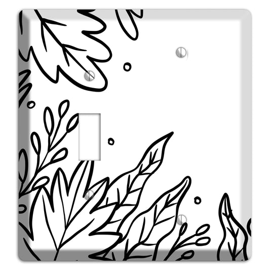 Hand-Drawn Floral 12 Toggle / Blank Wallplate