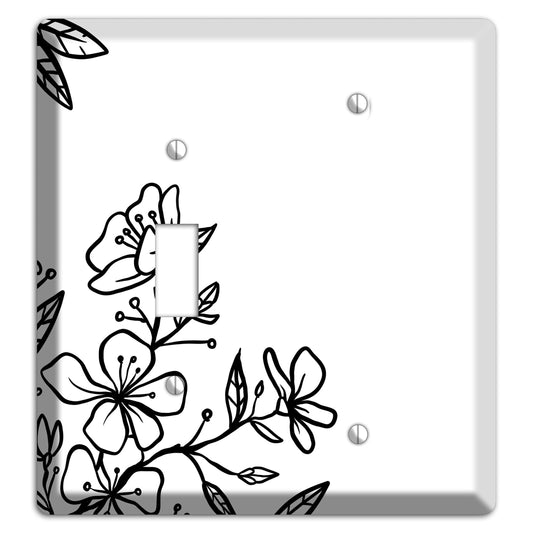 Hand-Drawn Floral 18 Toggle / Blank Wallplate