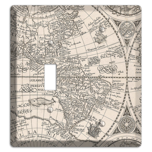 Map of South America Toggle / Blank Wallplate