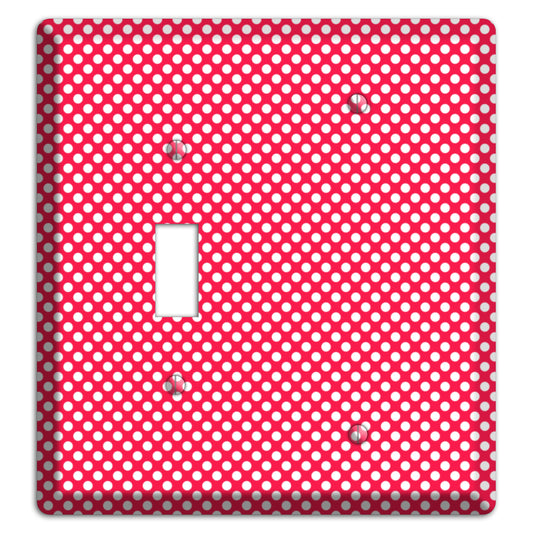 Fuschia with Pink Tiny Polka Dots Toggle / Blank Wallplate