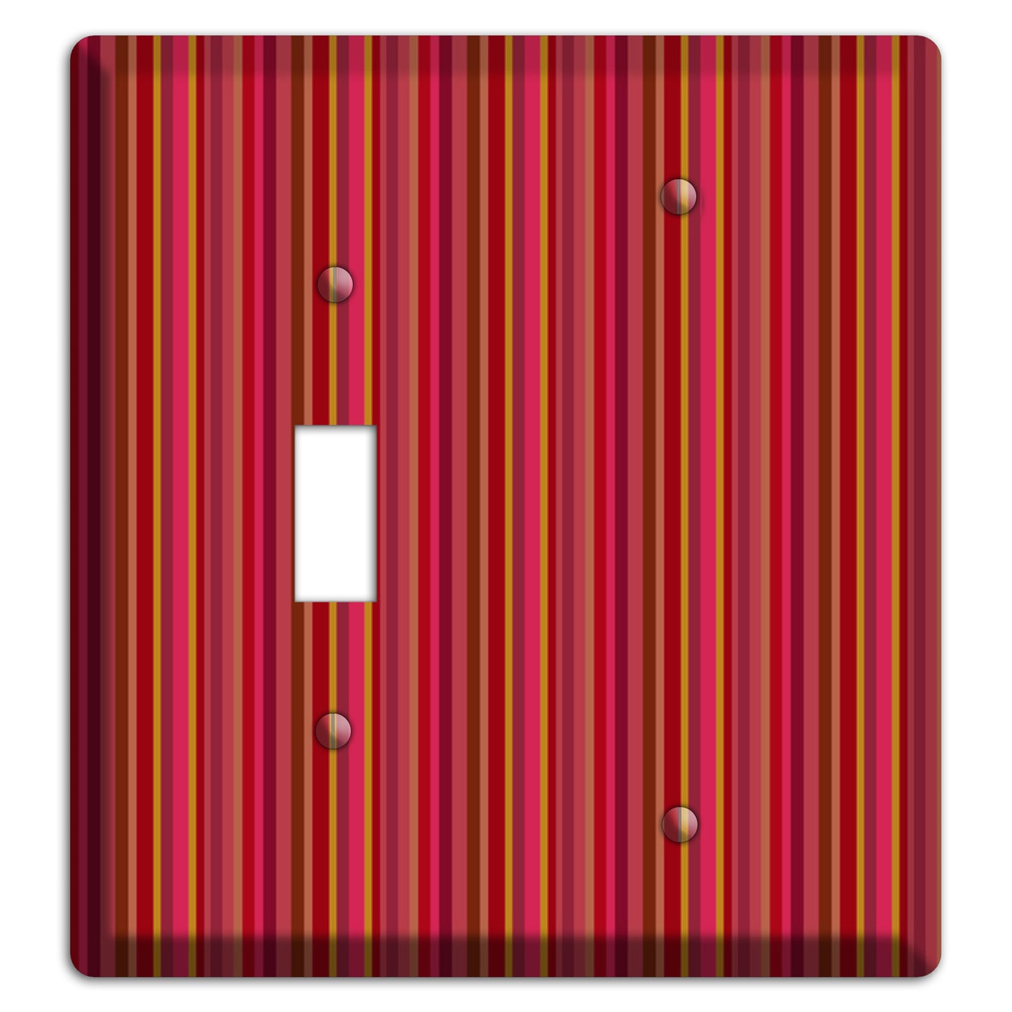 Multi Red Vertical Stripes 2 Toggle / Blank Wallplate