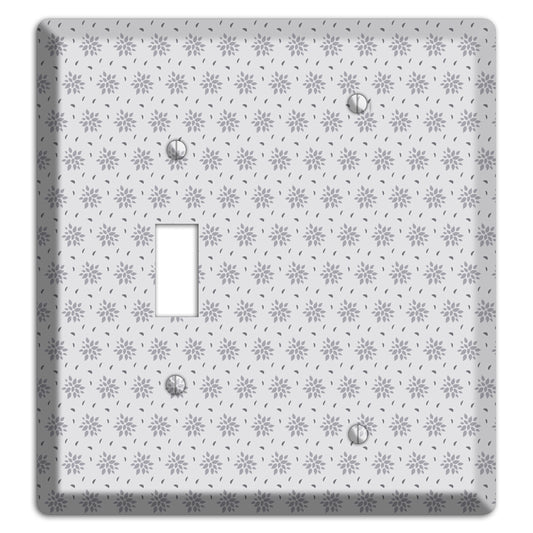 Multi Grey Calico Toggle / Blank Wallplate