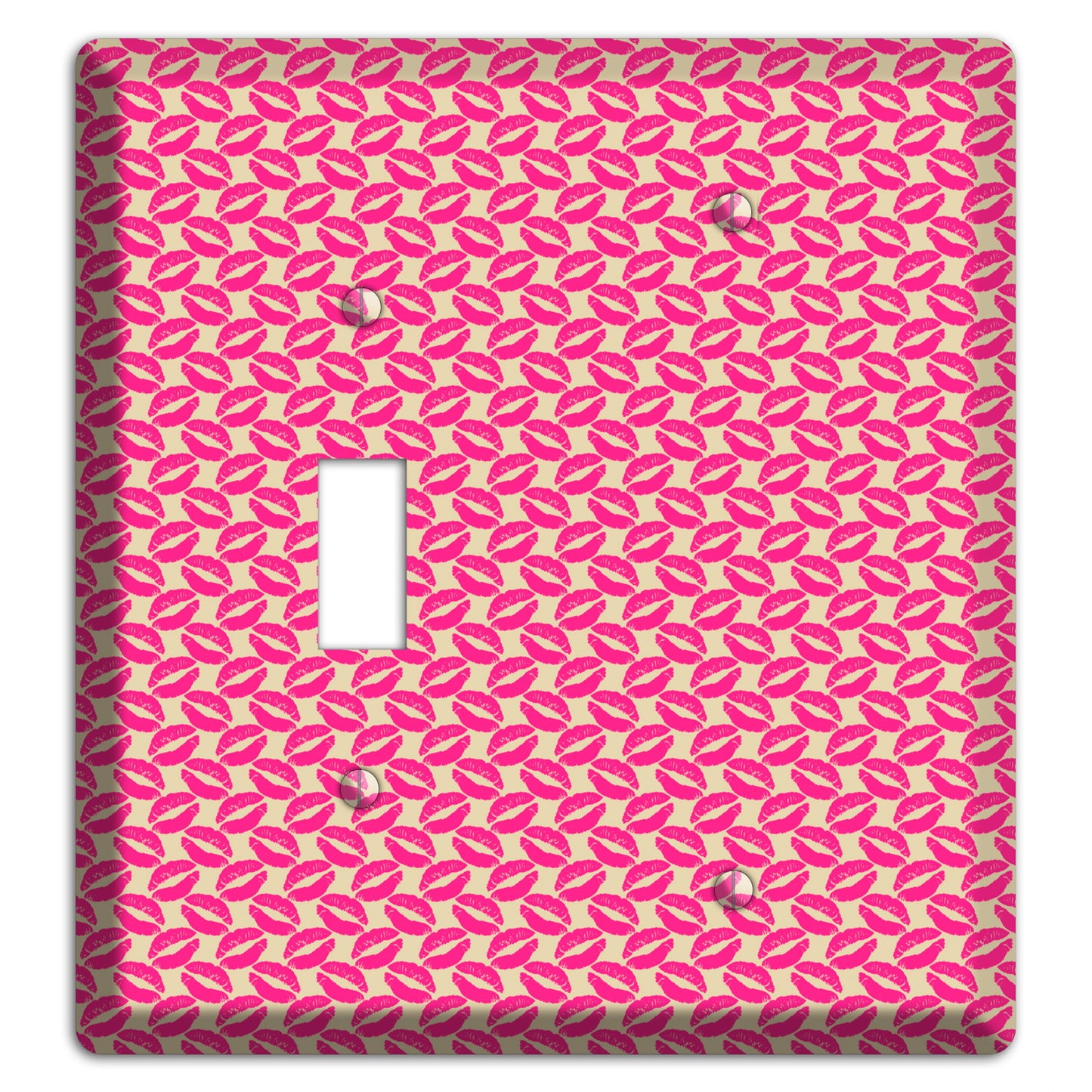 Pink Kisses Toggle / Blank Wallplate