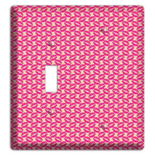 Pink Kisses Toggle / Blank Wallplate