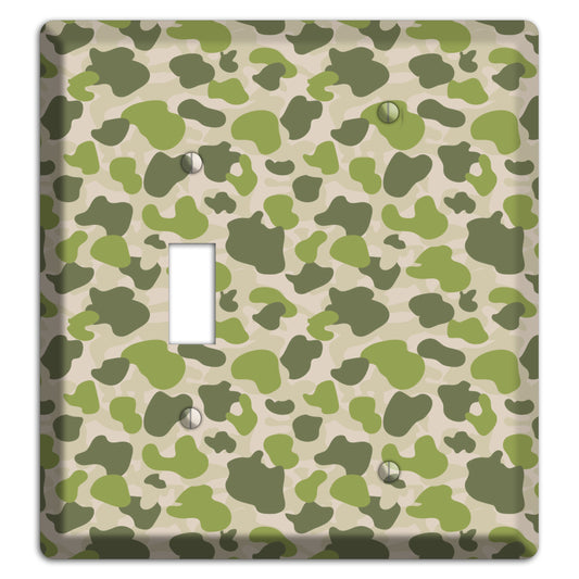 Jungle Green Parachute Camo Toggle / Blank Wallplate