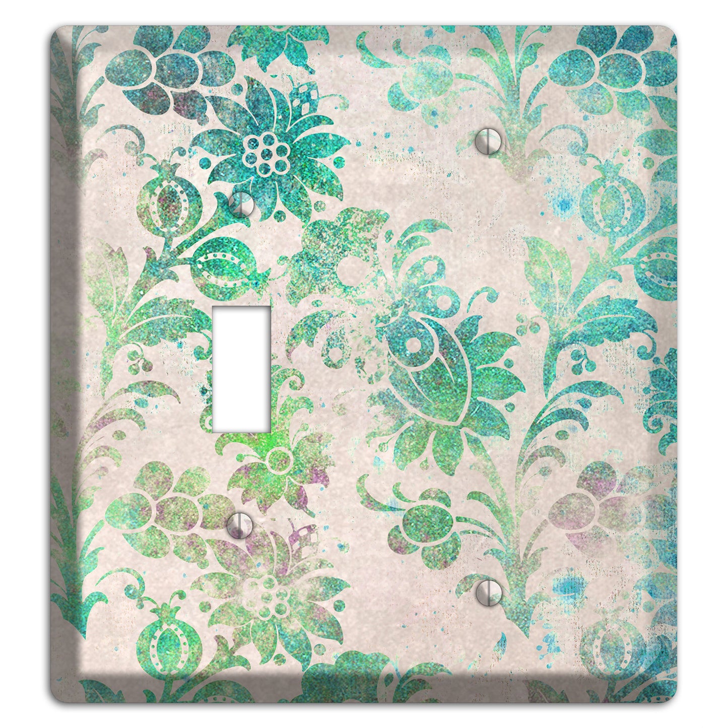 Acapulco Whimsical Damask Toggle / Blank Wallplate